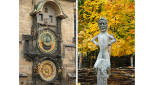 Orloj + Wooden Statue